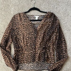Leopard Print Women's Blouse